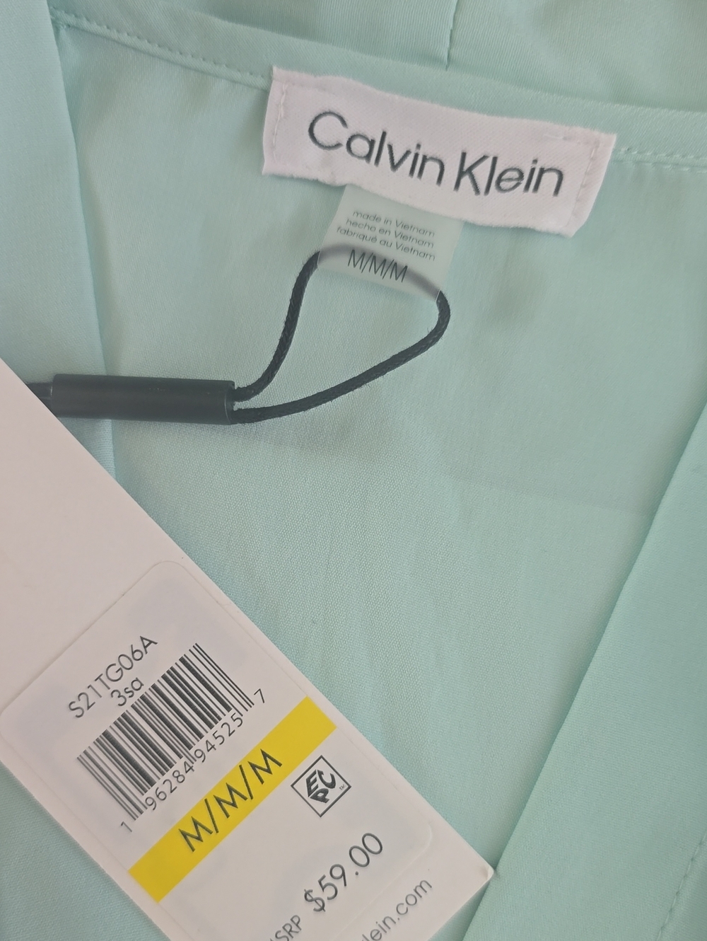Calvin Klein Womens V-Neck Flutter Sleeve Blouse Size Medium NWT - Picture 5 of 7